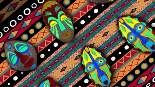 Diagonal African Masks