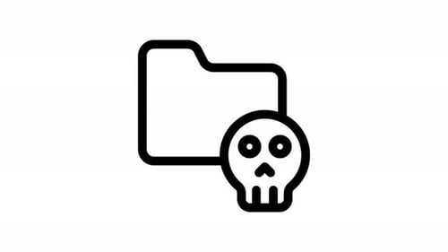 folder line icon animation