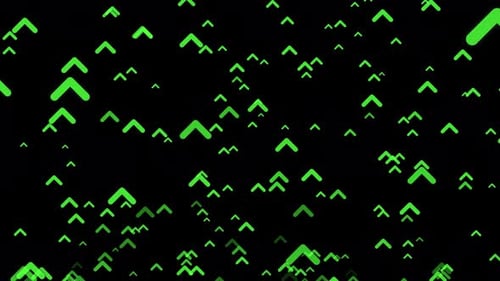Stock Market Up Trading of Green Arrow Animation