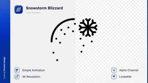 Animation Snowstorm Blizzard Icon