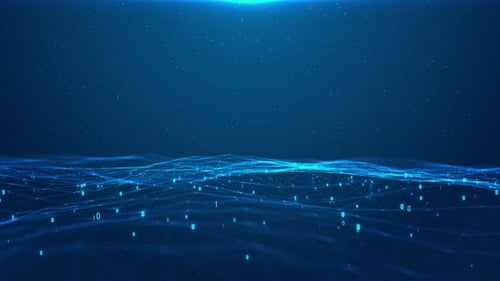 Futuristic Digital Data Network with Binary Code Abstract Background