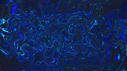 Flowing Abstract Blue Liquid Motion Background