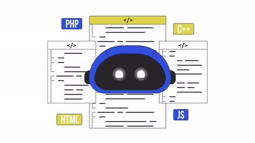 Animação de programação assistida por IA