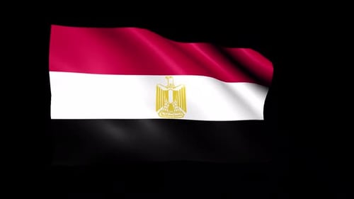 Waving Egypt Flag: Seamless Loop Animation