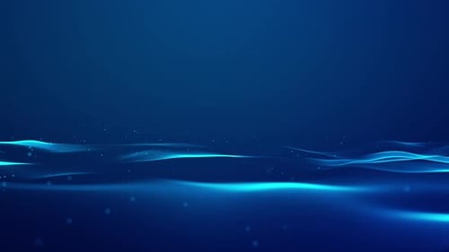 Abstract Blue Digital Wave Particle Background