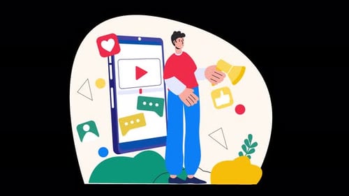 Digital Marketing and Social Media Promotion Animation