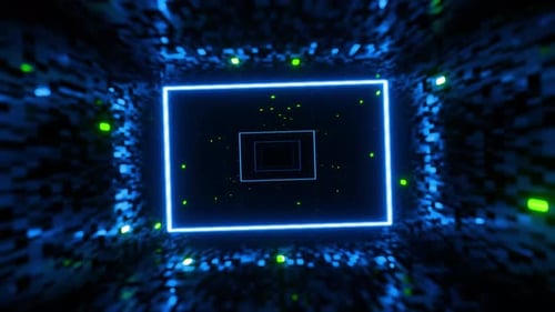 Abstraktes Hintergrundvideo zum VJ LOOP NEON-Tunnel