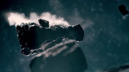Asteroid hurtles through space