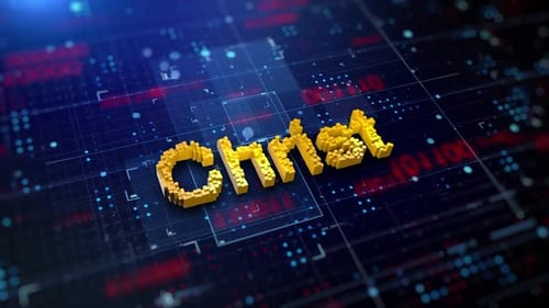 Futuristic Digital Christ Text Loop Background