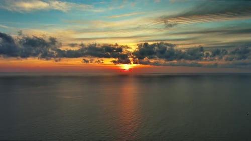Sea Surface and Beautiful Sunset
