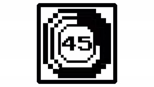 Animation von 60 bis 0 Sekunden auf weißem Hintergrund. 8-Bit-Pixel-Countdown.