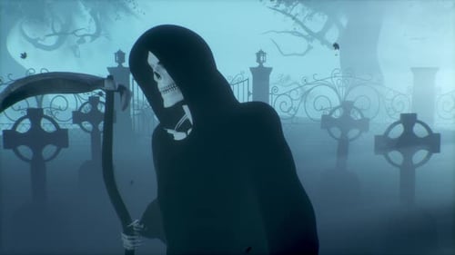 Death with a Scythe Gream Reaper with Red Burning