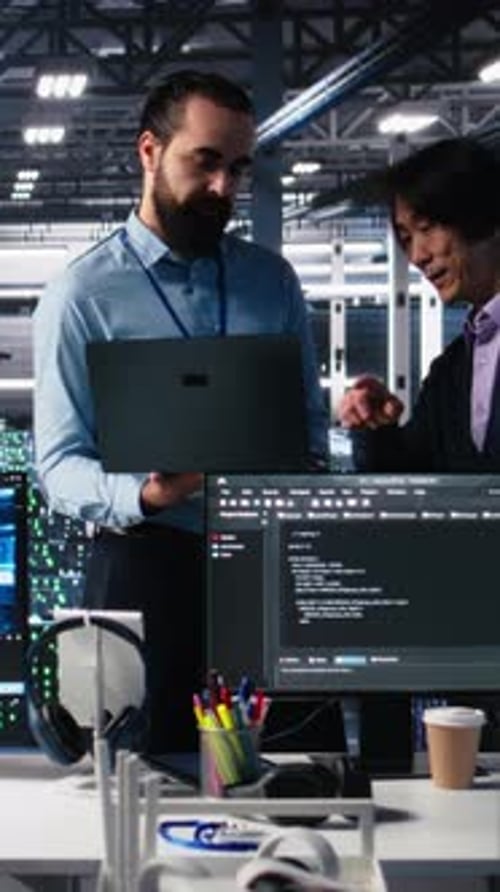 Vertical Video Team of Data Center Engineers Using Machine Learning Algorithms
