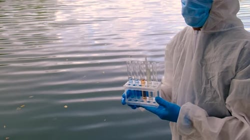 Conduct a Water Study on a River Selective Focus