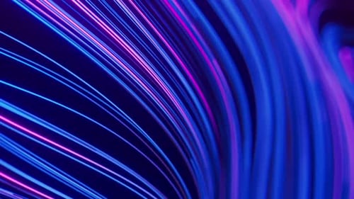 Abstract Fluid Neon Wavy Lines Motion Background