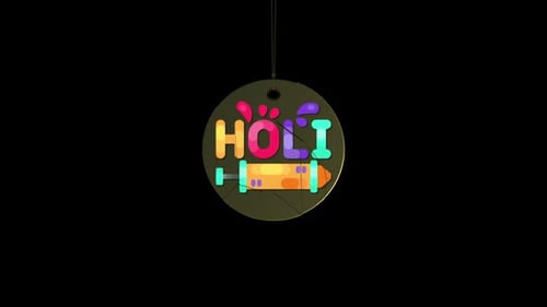Colorful Holi Title Reveal Animation