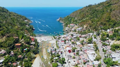 Boca De Tomatlan Beach, Tourist Destination In Puerto Vallarta, Mexico