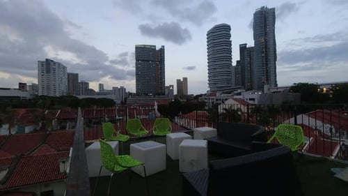 Hostel rooftop in Singapore