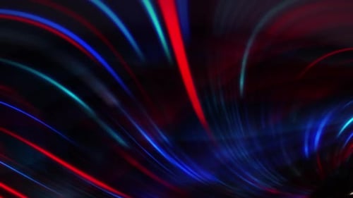 Red color closing loop stain wave footage