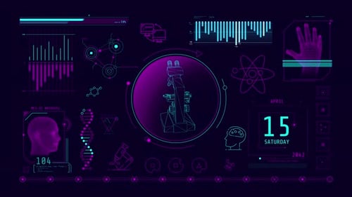 Infographics About Biomedical Research Animated on the Alpha Channel