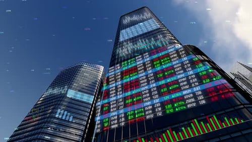 Stock Exchange Center And Stock Market Charts