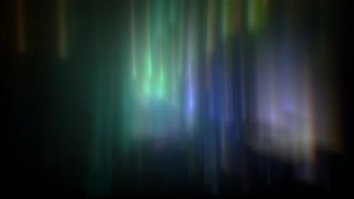 Aurora-Lichtstrahlen mit vertikalem Leuchten und sanfter Unschärfe, abstrakter Hintergrund, Loop, 4K