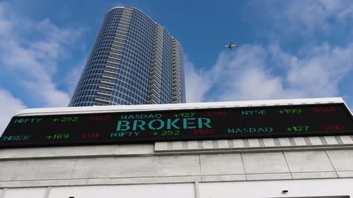 Financial Stock Market Board Broker Animation
