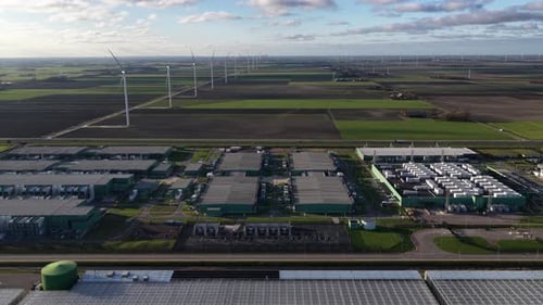 Large-Scale Datacenter Infrastructure Aerial View