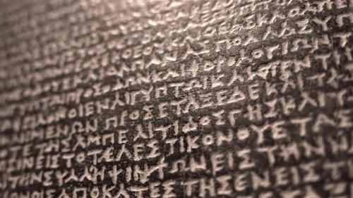 The Rosetta Stone Ancient Stele Inscribed with Three Scripts Key to Deciphering Egyptian Hieroglyphs