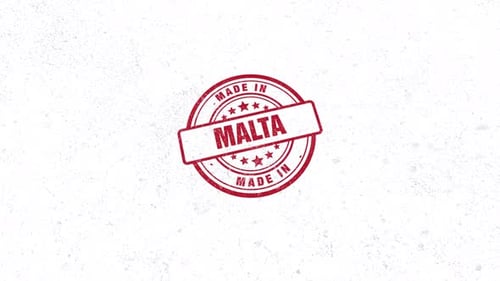 Made In Malta Rubber Stamp