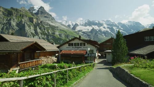 Chalets in Murren, Switzerland