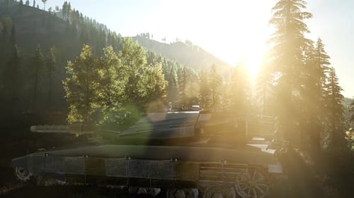 Old Rusty Tank in Forest