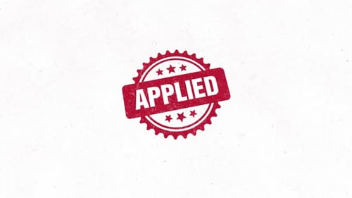 Red Applied Grunge Stamp Animation