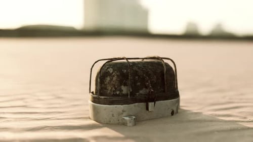 Old Rusted Trash on the Sand Beach