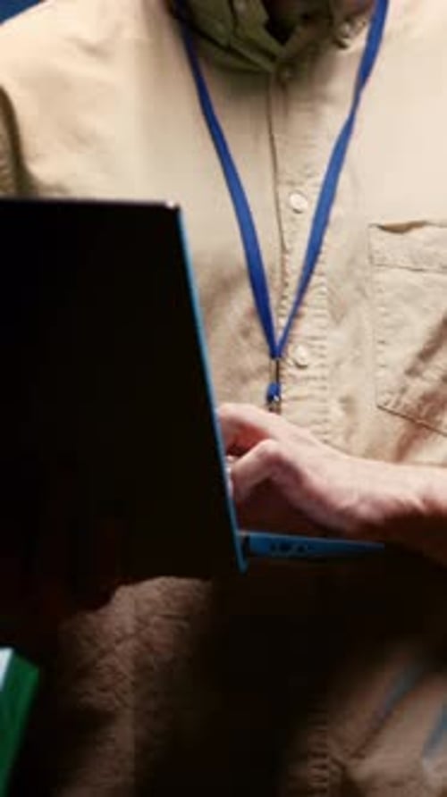 Vertical Video IT Developer Auditing Server Farm