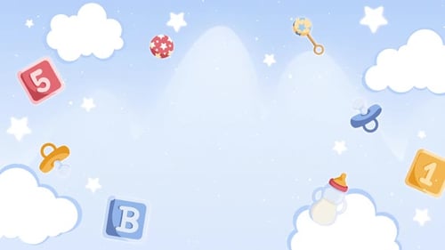 Baby Blue Clouds Background Animation