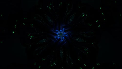Ein lebendiges Neon-3D-Design, das VJ-Hintergründe und Partybilder zum Leben erweckt