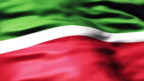Realistic Waving Flag of Tatarstan Loop Background