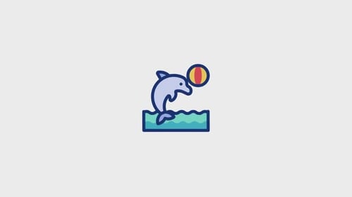 Animiertes Delphin-Symbol