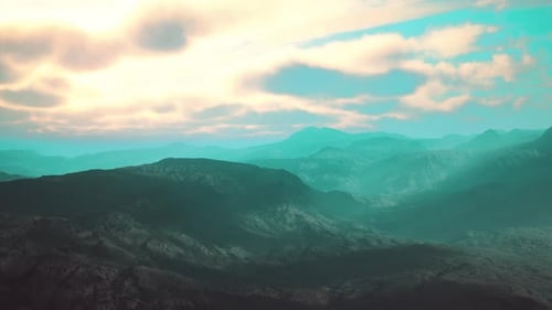 Breathtaking Aerial View of Majestic Mountain Ranges