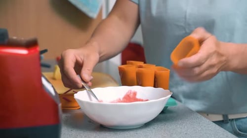 Making Homemade Ice Cream with Berries