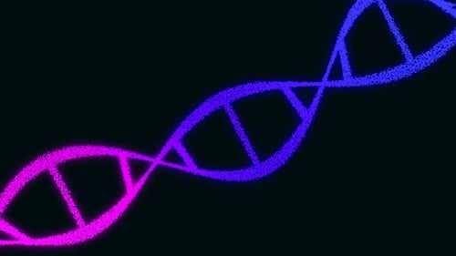Glowing Particle DNA Helix Loop Background