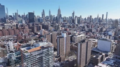 Downtown New York At Manhattan In New York United States.