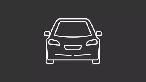 Urban car white line animation