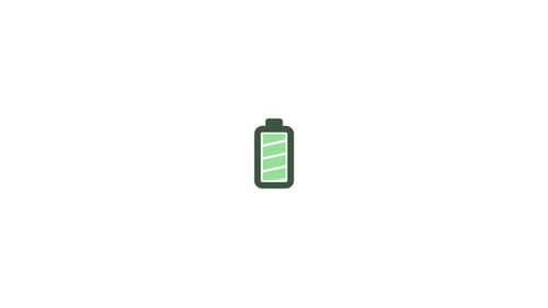 Flat Design Animated Battery Charging Icon