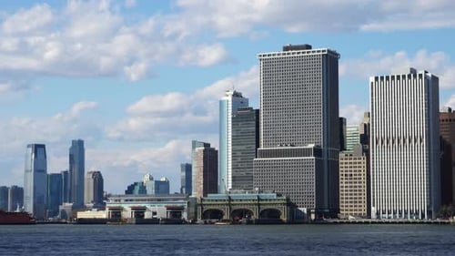 Manhattan skyline panorama with skyscrapers, New York City