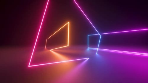 abstract neon geometric background