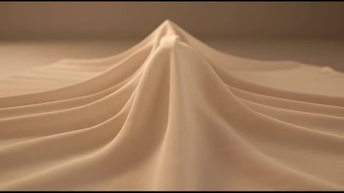 Large Flowing Curtain Of Silk