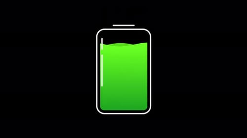 Battery discharging animation.