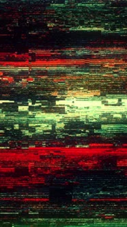 Glitch Abstract Digital Data Noise Background With Red And Green Pixelated Cyber Texture